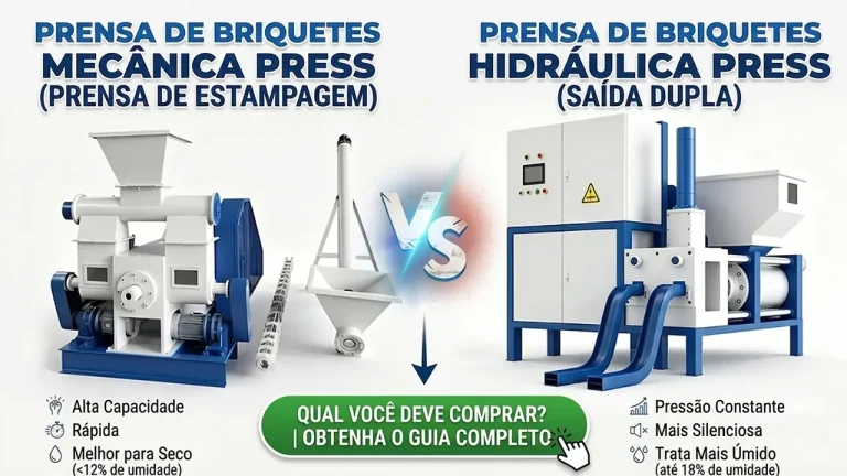 Prensa de briquetes mecânica versus hidráulica: 7 principais diferenças e qual você deve comprar.